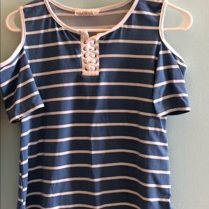 Cute cut shoulders top